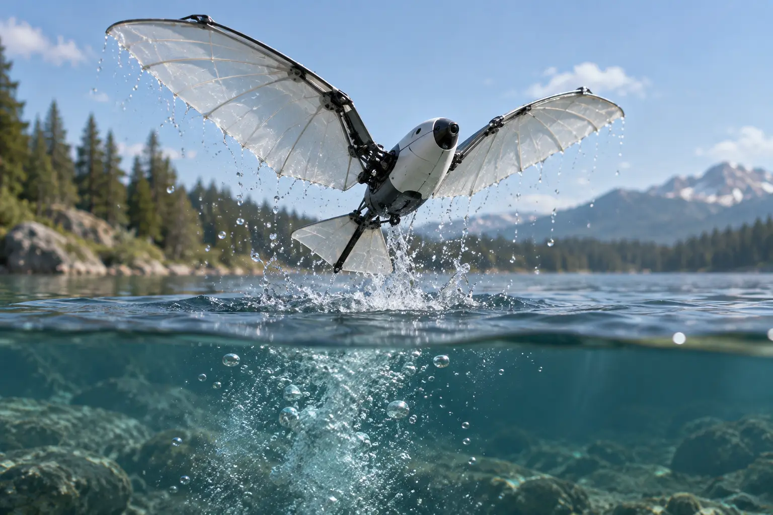 MIT’s flapping robot swims underwater, then takes flight